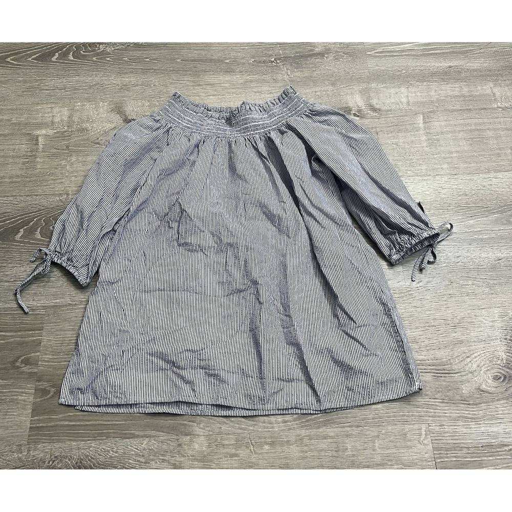 Melissa Paige Tunic‎ Blouse Womens Large Blue Off Shoulder Top